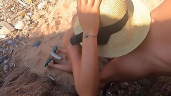 French Woman Enjoys Oral And Penetrative Sex With A Friend'S Husband At The Beach