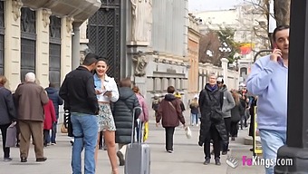 Nuria Millan, A Novice Spanish Beauty, Delights In Seducing Strangers On The Street!